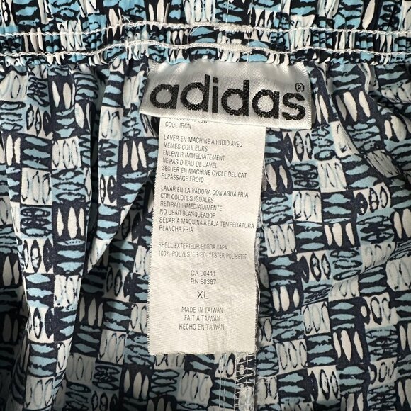 Adidas Pants Mens XL Track Athletic Drawstring Abstract Pattern Pockets Zip Ankl - Picture 6 of 13